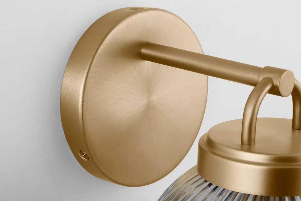 Preston One Light Vanity in Satin Brass Visual Comfort Studio Canada