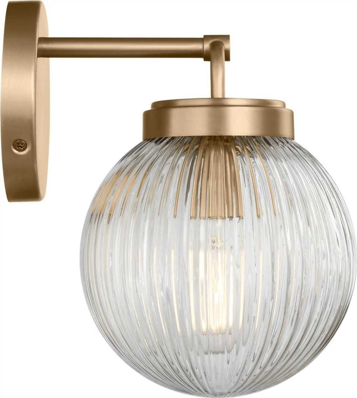 Preston One Light Vanity in Satin Brass Visual Comfort Studio Canada