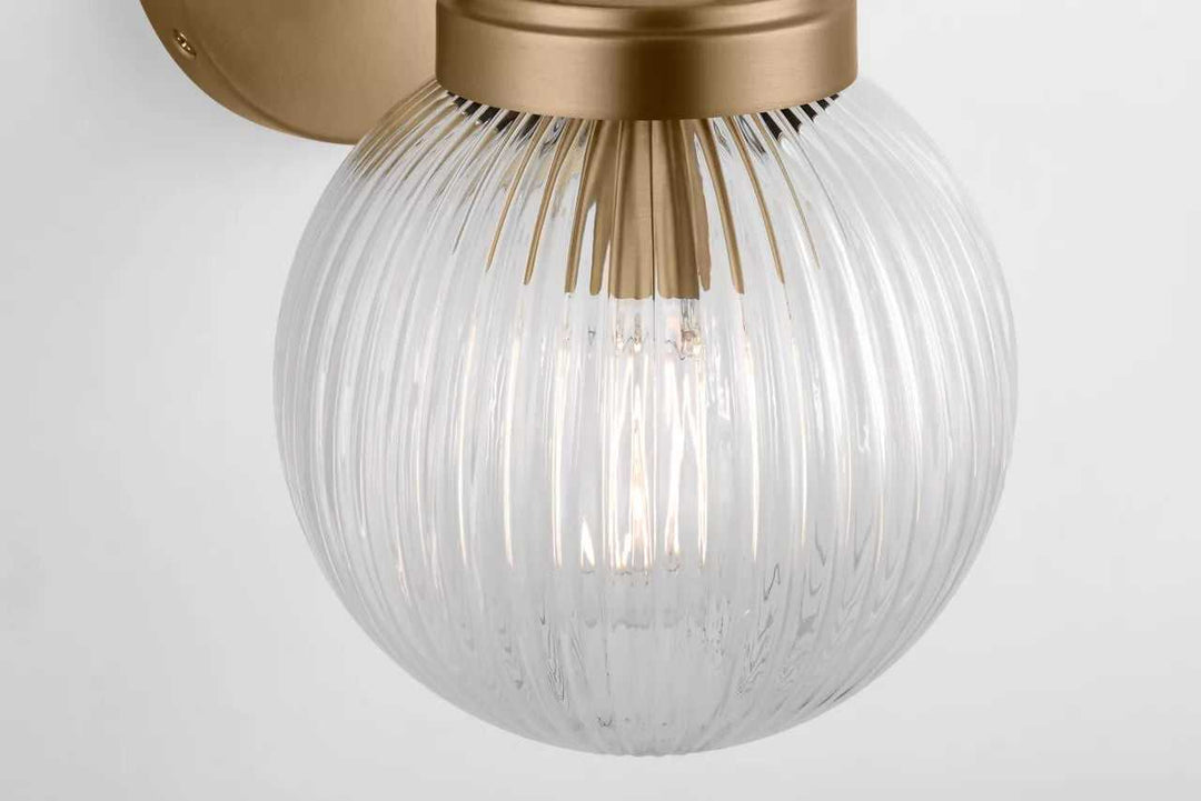Preston One Light Vanity in Satin Brass Visual Comfort Studio Canada