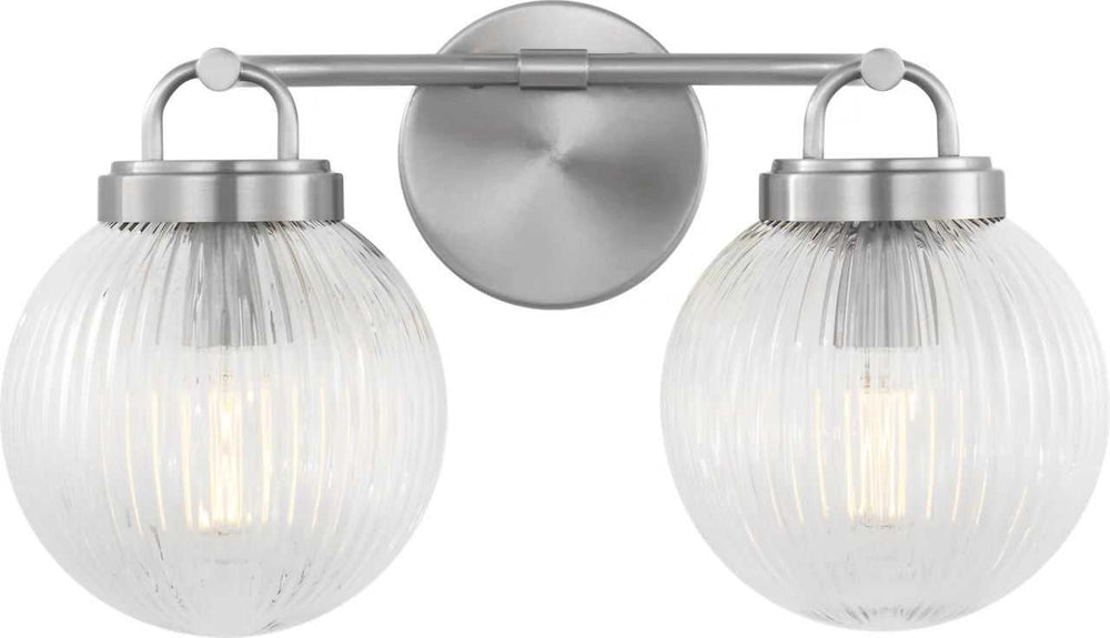 Preston Two Light Vanity in Brushed Nickel Visual Comfort Studio Canada