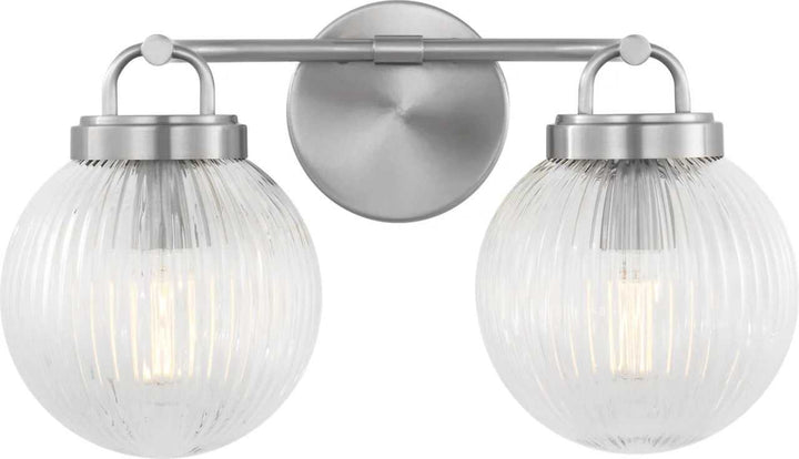 Preston Two Light Vanity in Brushed Nickel Visual Comfort Studio Canada