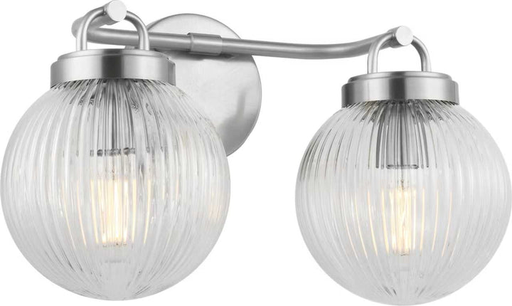 Preston Two Light Vanity in Brushed Nickel Visual Comfort Studio Canada