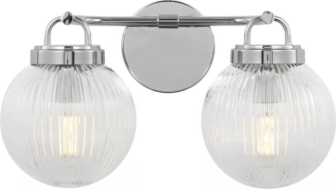 Preston Two Light Vanity in Chrome Visual Comfort Studio Canada