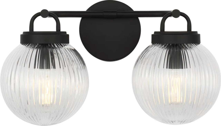 Preston Two Light Vanity in Midnight Black Visual Comfort Studio Canada