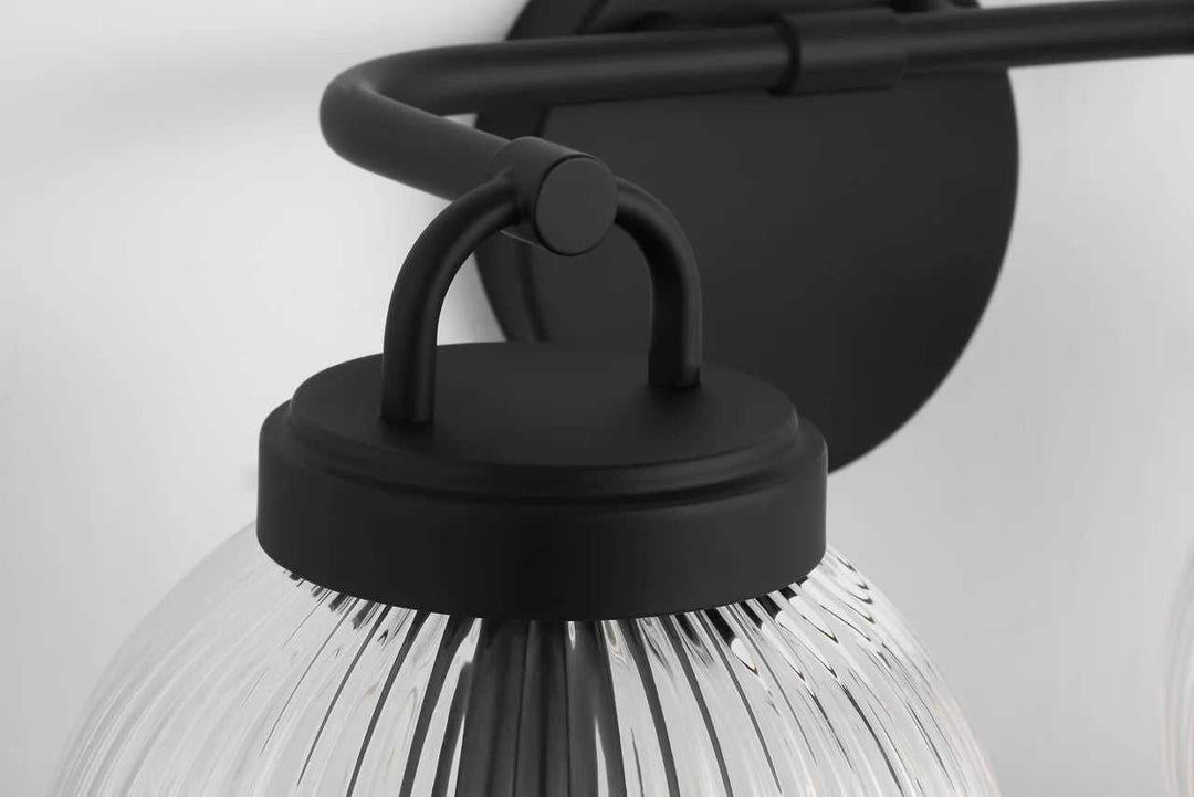 Preston Two Light Vanity in Midnight Black Visual Comfort Studio Canada