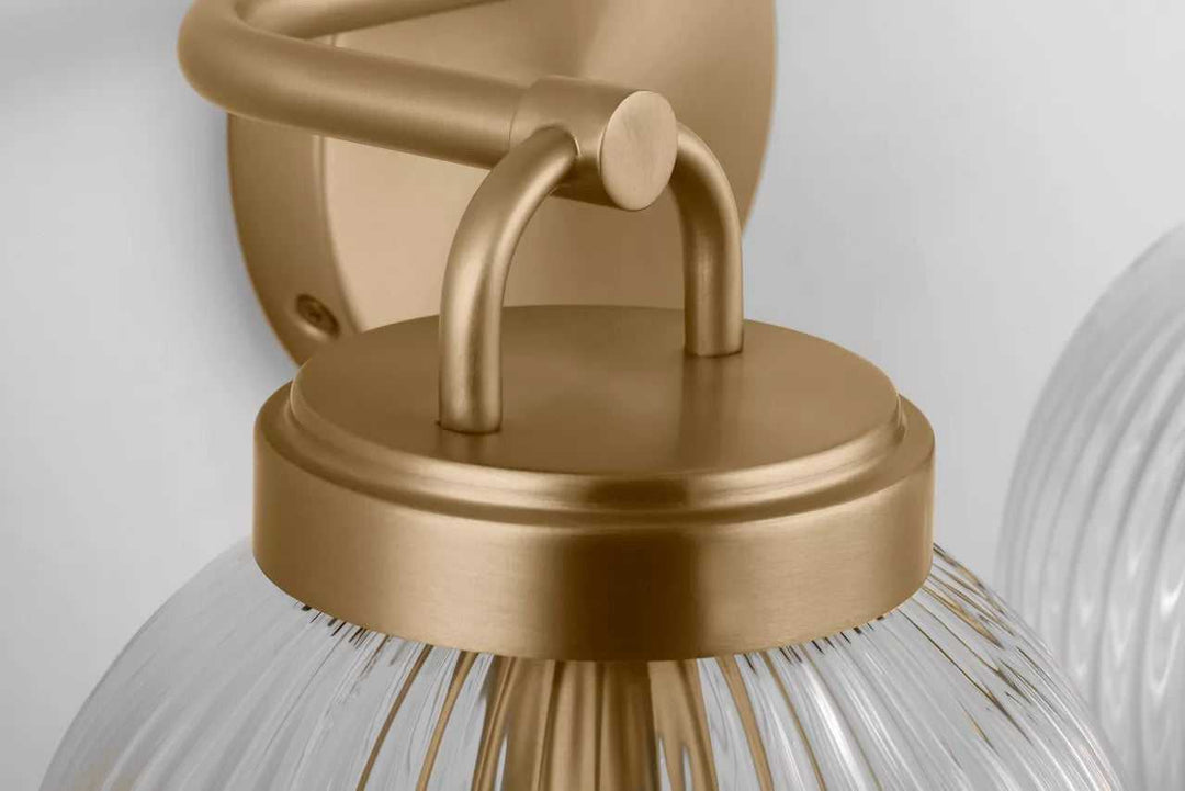 Preston Two Light Vanity in Satin Brass Visual Comfort Studio Canada