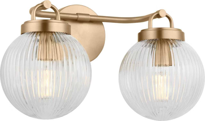 Preston Two Light Vanity in Satin Brass Visual Comfort Studio Canada