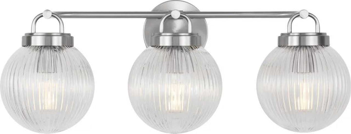 Preston Three Light Vanity in Brushed Nickel Visual Comfort Studio Canada