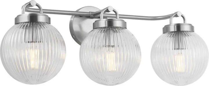 Preston Three Light Vanity in Brushed Nickel Visual Comfort Studio Canada