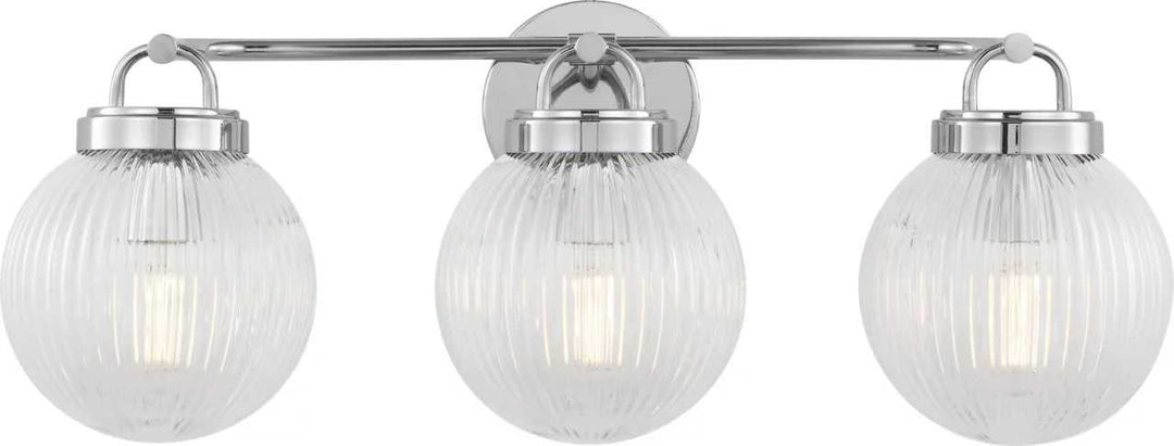 Preston Three Light Vanity in Chrome Visual Comfort Studio Canada