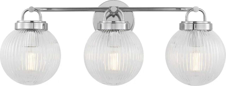 Preston Three Light Vanity in Chrome Visual Comfort Studio Canada