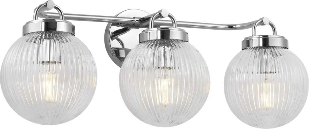 Preston Three Light Vanity in Chrome Visual Comfort Studio Canada