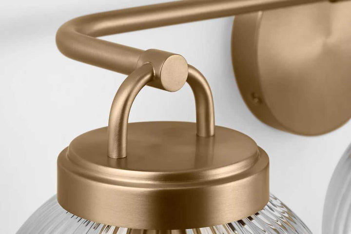 Preston Three Light Vanity in Satin Brass Visual Comfort Studio Canada