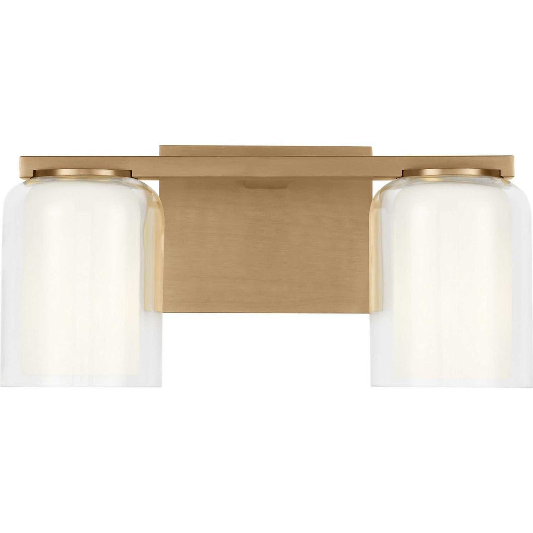 Holden Two Light Vanity in Satin Brass Visual Comfort Studio Canada