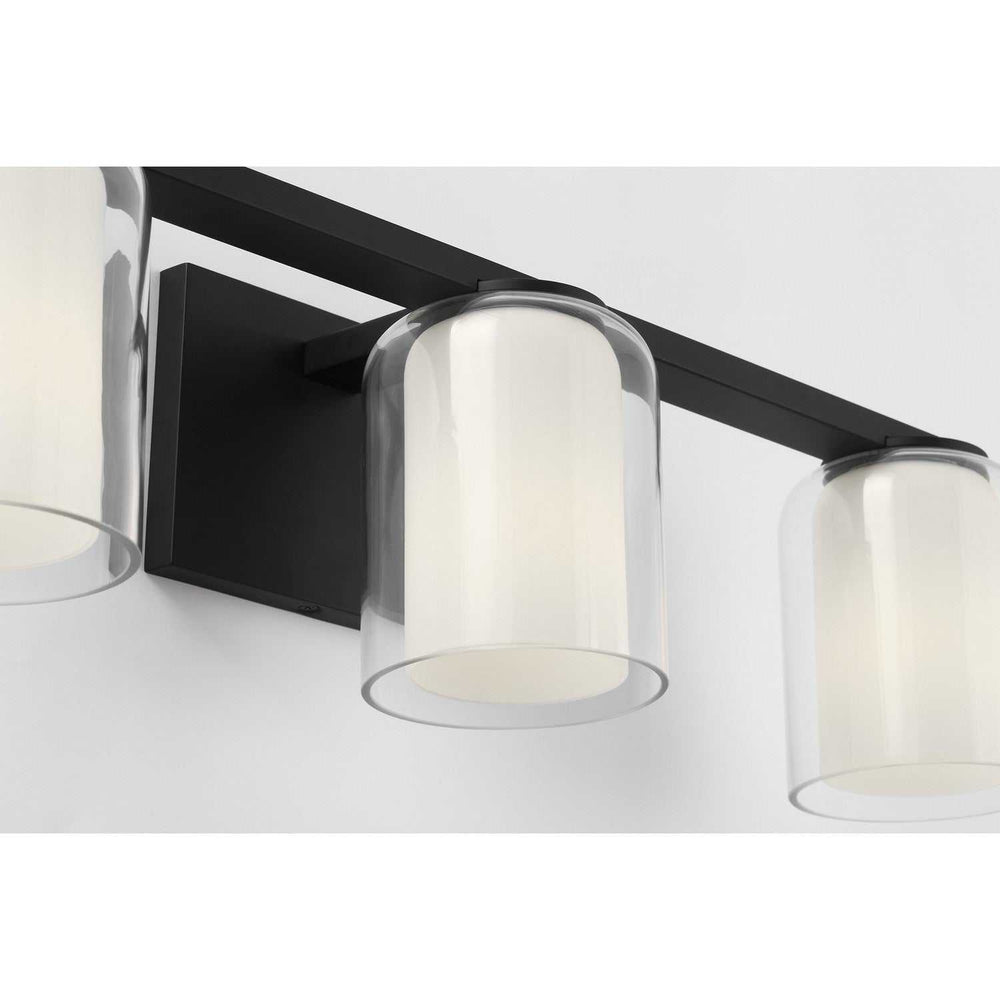 Holden Three Light Vanity in Midnight Black Visual Comfort Studio Canada