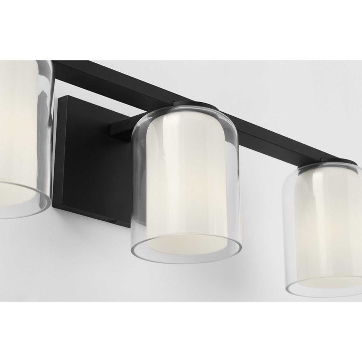Holden Three Light Vanity in Midnight Black Visual Comfort Studio Canada