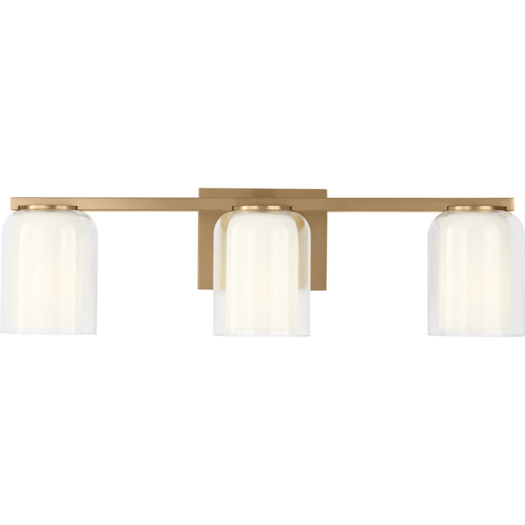 Holden Three Light Vanity in Satin Brass Visual Comfort Studio Canada