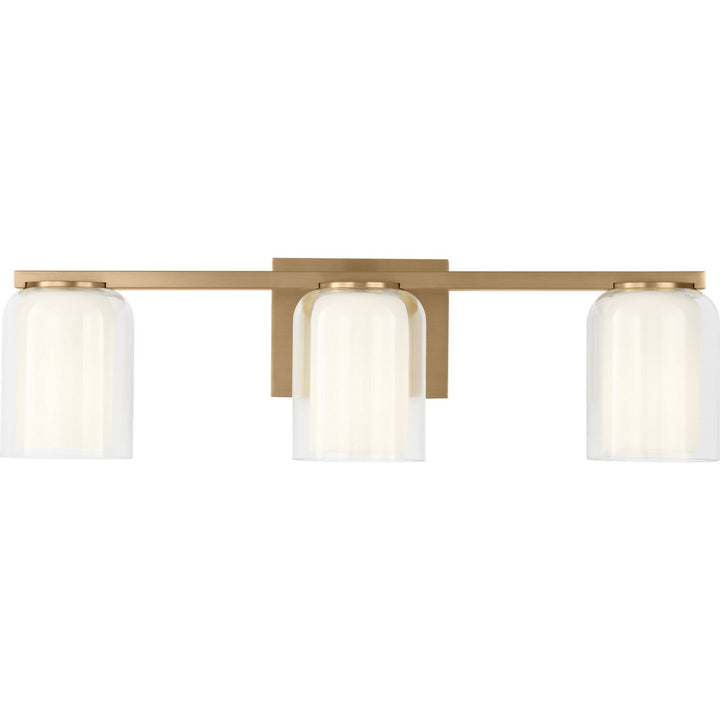 Holden Three Light Vanity in Satin Brass Visual Comfort Studio Canada