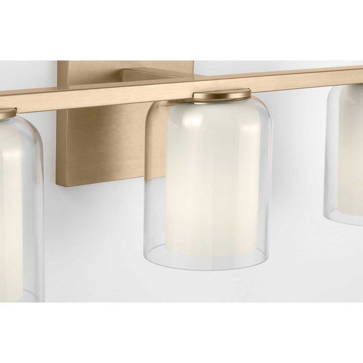 Holden Three Light Vanity in Satin Brass Visual Comfort Studio Canada