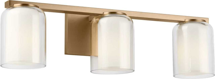 Holden Three Light Vanity in Satin Brass Visual Comfort Studio Canada