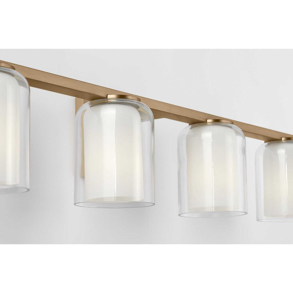 Holden Four Light Vanity in Satin Brass Visual Comfort Studio Canada