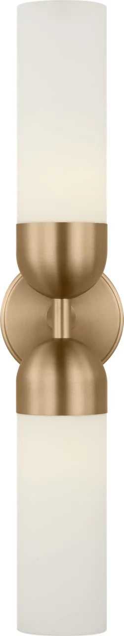 Lawson One Light Vanity in Satin Brass Visual Comfort Studio Canada