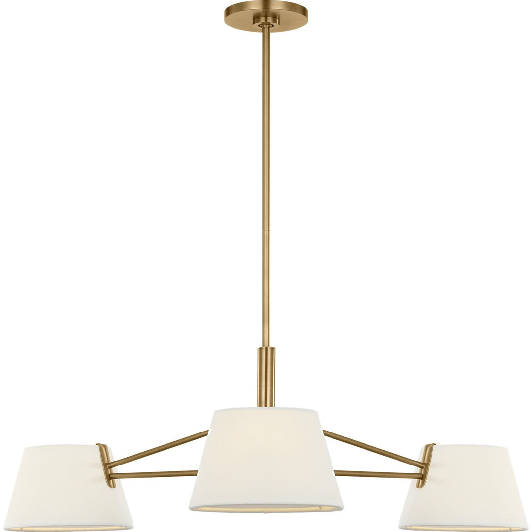 Hale Three Light Chandelier in Estate Brass Visual Comfort Studio Canada