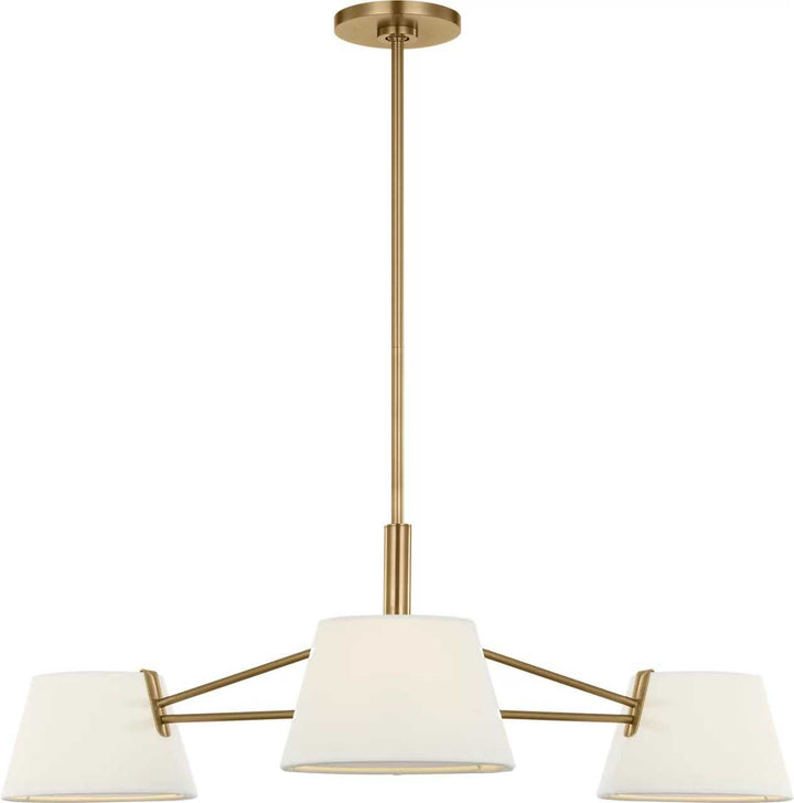Hale Three Light Chandelier in Estate Brass Visual Comfort Studio Canada