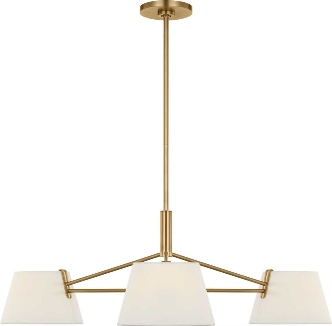 Hale Three Light Chandelier in Estate Brass Visual Comfort Studio Canada