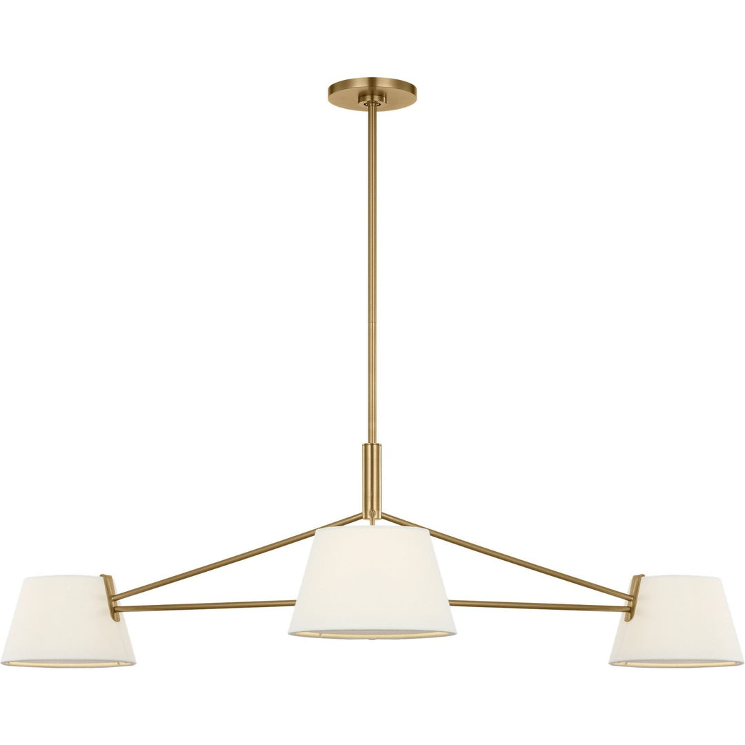 Hale Three Light Chandelier in Estate Brass Visual Comfort Studio Canada