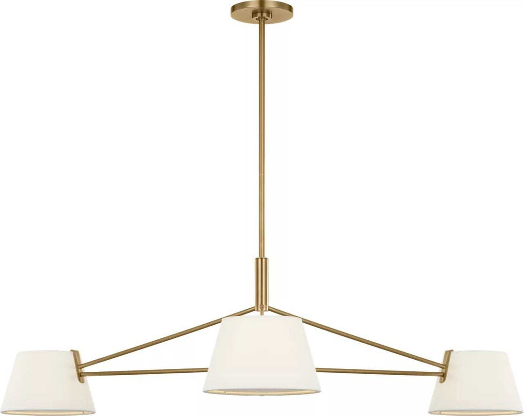 Hale Three Light Chandelier in Estate Brass Visual Comfort Studio Canada