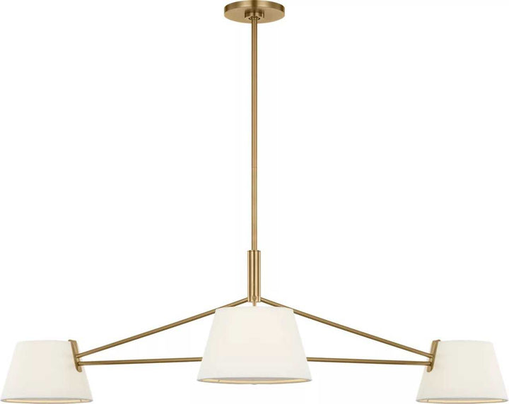 Hale Three Light Chandelier in Estate Brass Visual Comfort Studio Canada