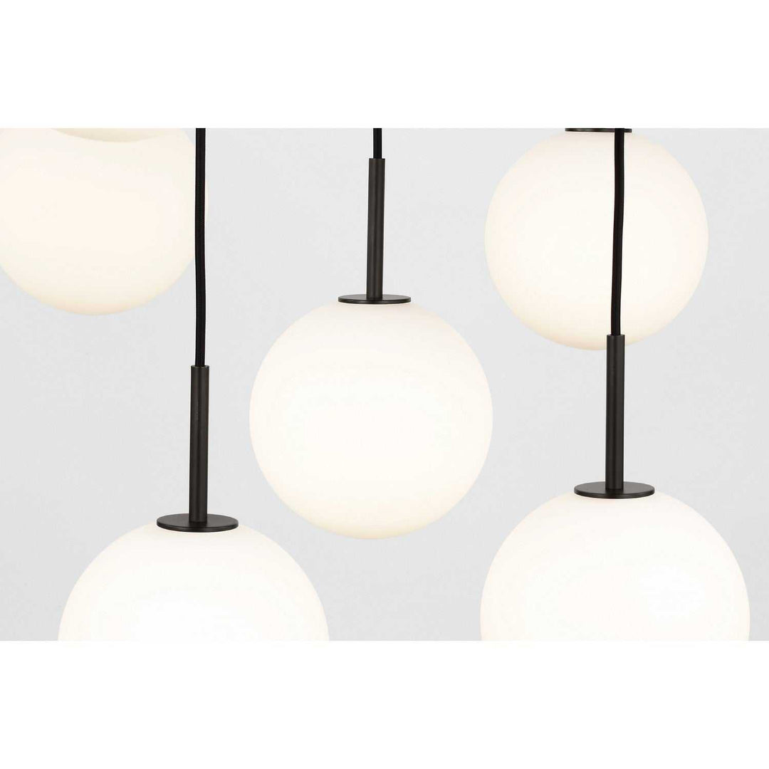 Sorelle Nine Light Chandelier in Aged Iron Visual Comfort Studio Canada