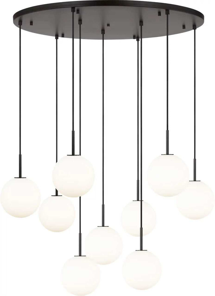 Sorelle Nine Light Chandelier in Aged Iron Visual Comfort Studio Canada