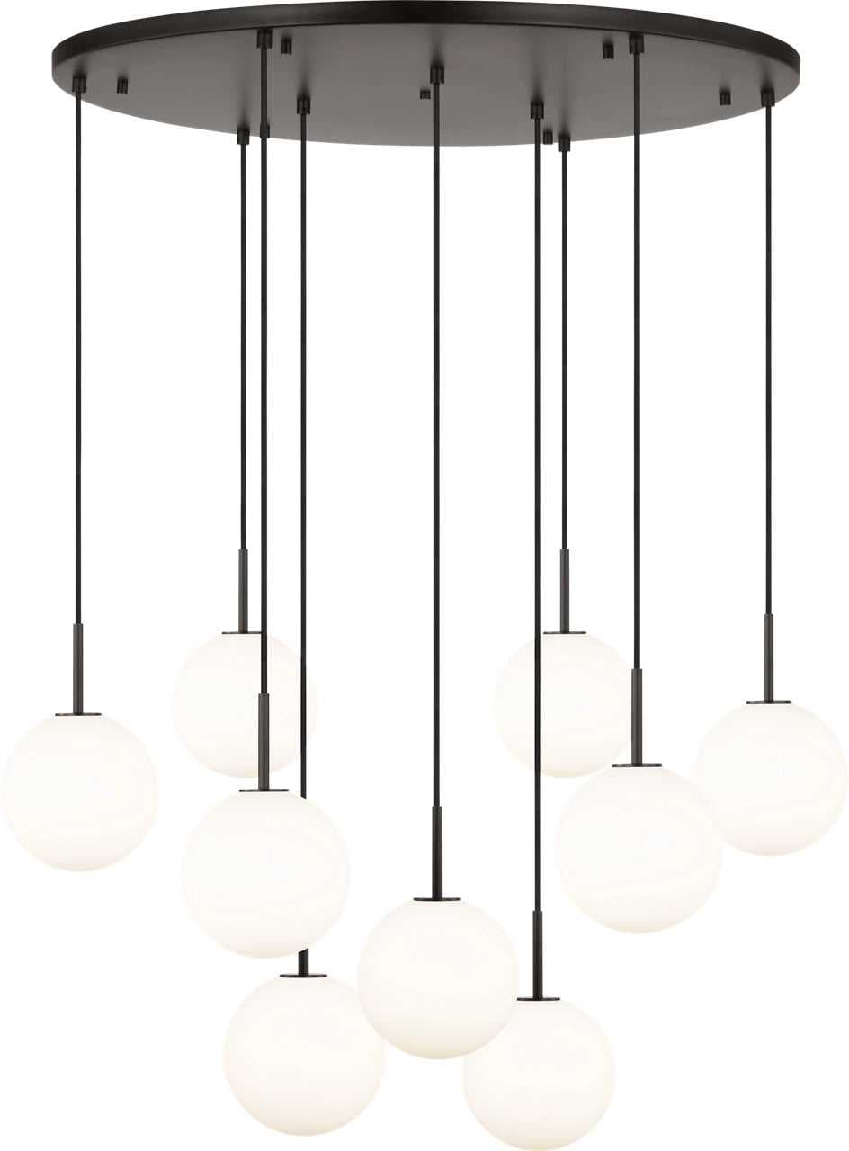 Sorelle Nine Light Chandelier in Aged Iron Visual Comfort Studio Canada