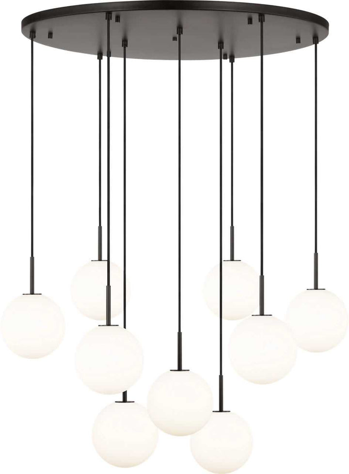 Sorelle Nine Light Chandelier in Aged Iron Visual Comfort Studio Canada