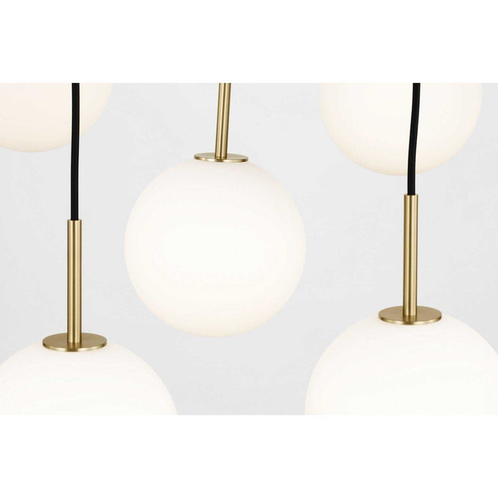 Sorelle Nine Light Chandelier in Estate Brass Visual Comfort Studio Canada