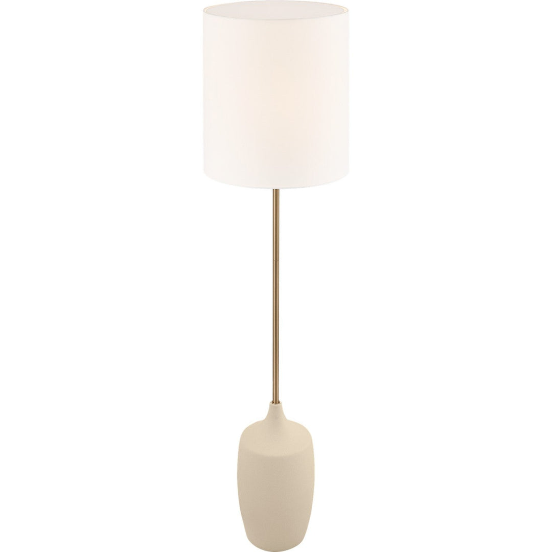 Sayer Two Light Floor Lamp in Estate Brass Visual Comfort Studio Canada
