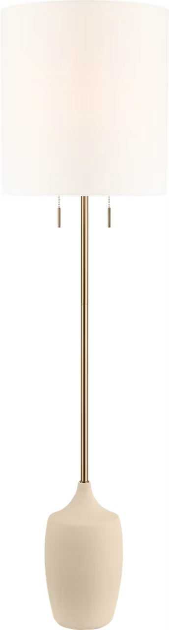 Sayer Two Light Floor Lamp in Estate Brass Visual Comfort Studio Canada