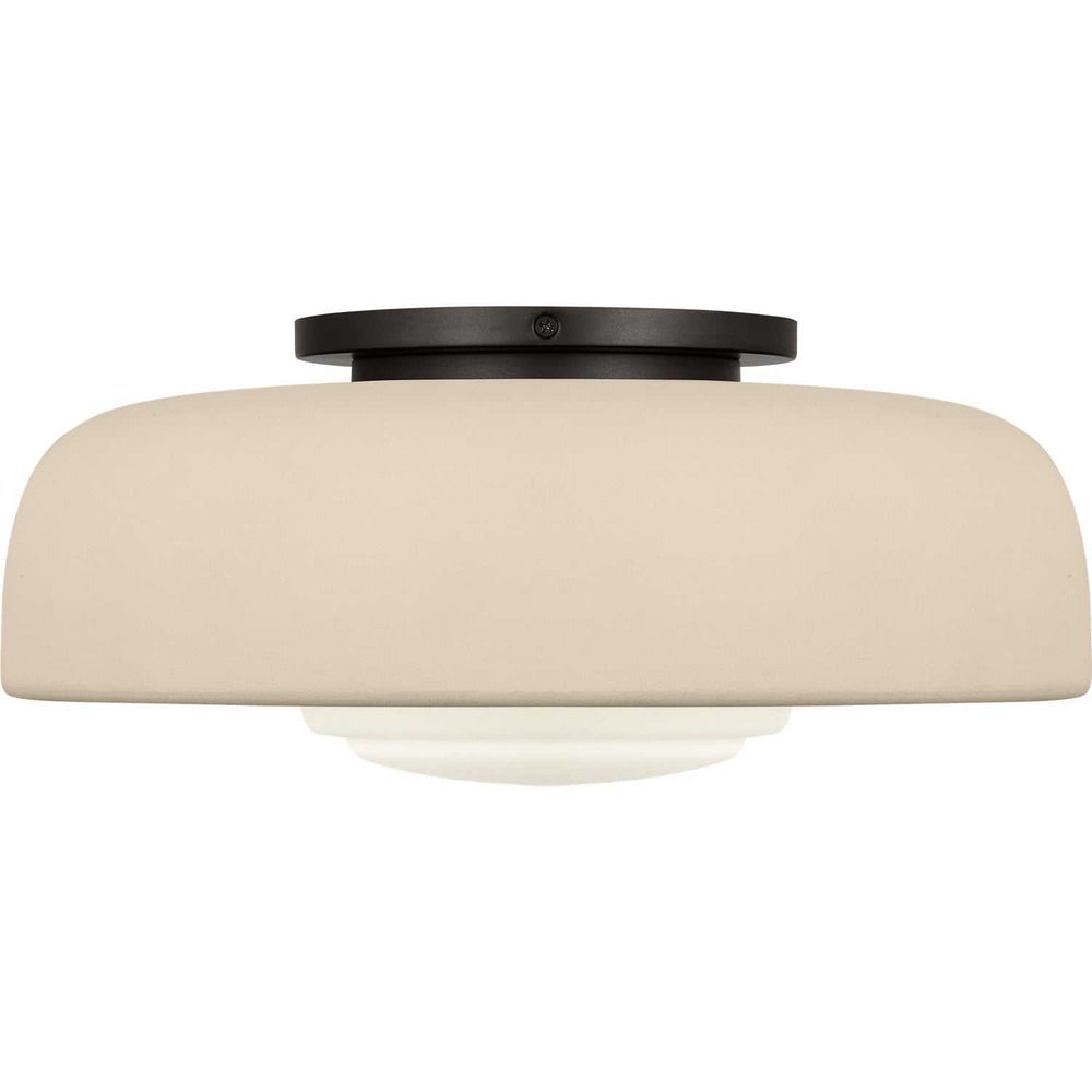 Liora One Light Flush Mount in Aged Iron Visual Comfort Studio Canada