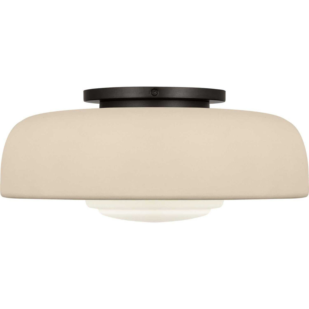 Liora One Light Flush Mount in Aged Iron Visual Comfort Studio Canada