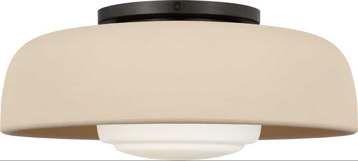 Liora One Light Flush Mount in Aged Iron Visual Comfort Studio Canada