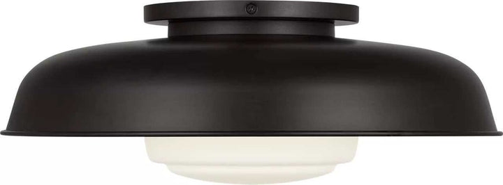 Liora One Light Flush Mount in Aged Iron Visual Comfort Studio Canada