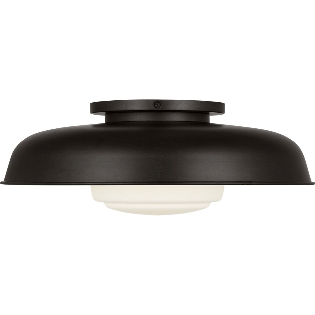 Liora One Light Flush Mount in Aged Iron Visual Comfort Studio Canada