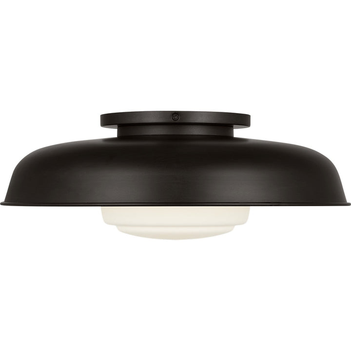 Liora One Light Flush Mount in Aged Iron Visual Comfort Studio Canada