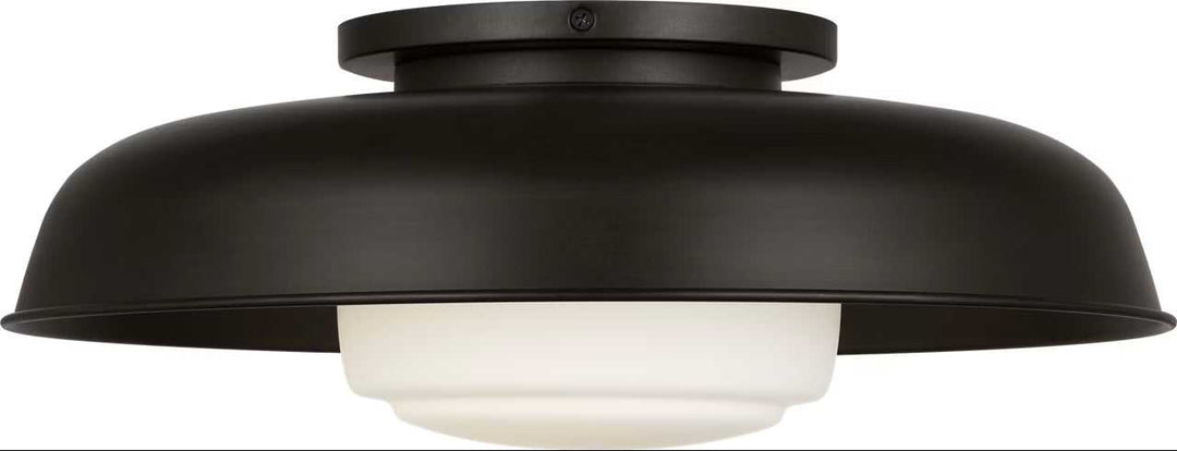 Liora One Light Flush Mount in Aged Iron Visual Comfort Studio Canada