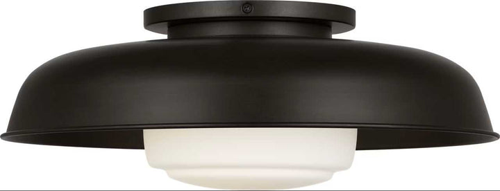 Liora One Light Flush Mount in Aged Iron Visual Comfort Studio Canada