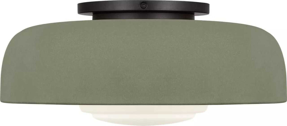 Liora One Light Flush Mount in Aged Iron Visual Comfort Studio Canada