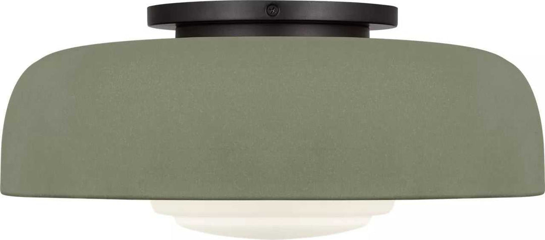 Liora One Light Flush Mount in Aged Iron Visual Comfort Studio Canada