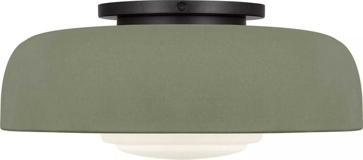 Liora One Light Flush Mount in Aged Iron Visual Comfort Studio Canada